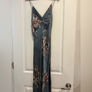 All Saints Gray Satin Dress
